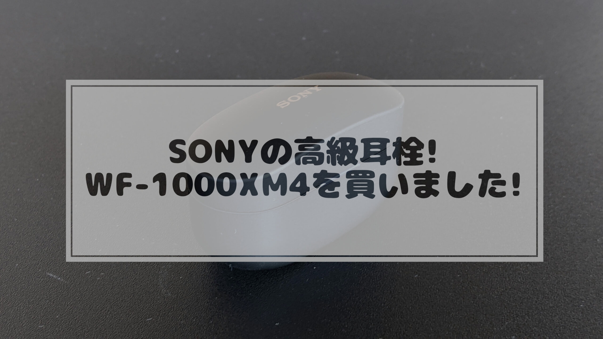 Read more about the article SONYの高級耳栓を買ってしまいました！ WF-1000XM4(ワイヤレスイヤホン)